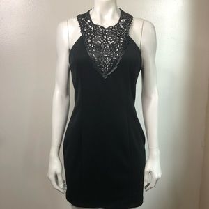Black Arden B dress with front laser cutout